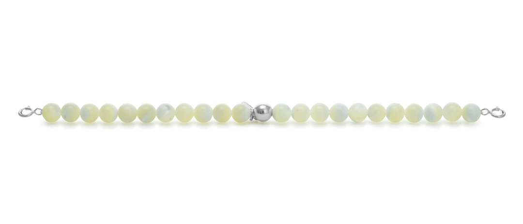 Silver Clasp - Bracelet 6mm Pearl