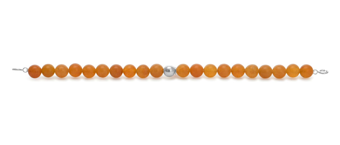 Silver Clasp - Bracelet 6mm Red Aventurine