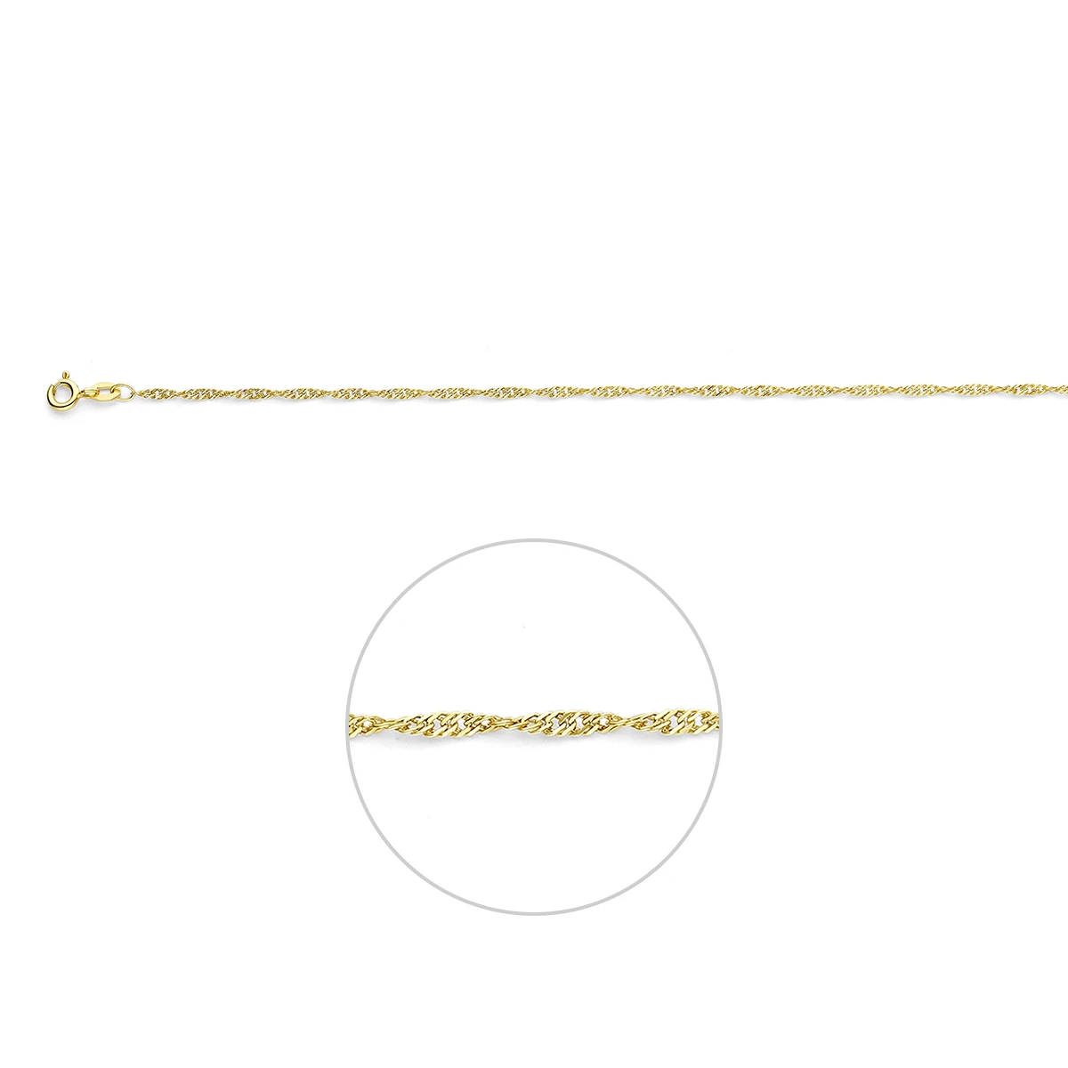 singapore 1,8 mm 14K geelgoud