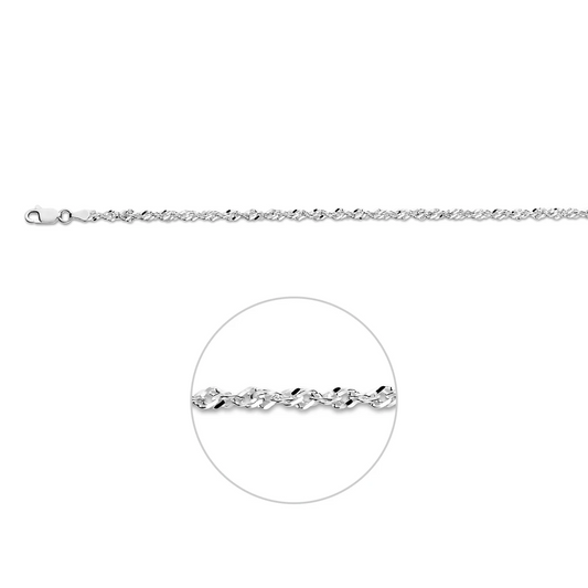 singapore 2,9 mm zilver wit
