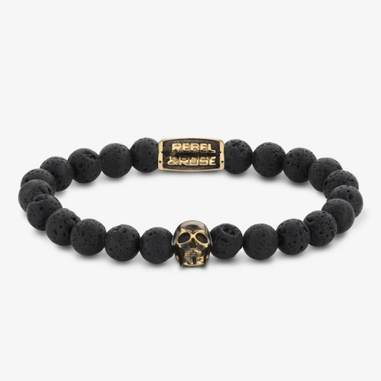 Skull Black Moon - 18 ct yellow gold ionplated M - po
