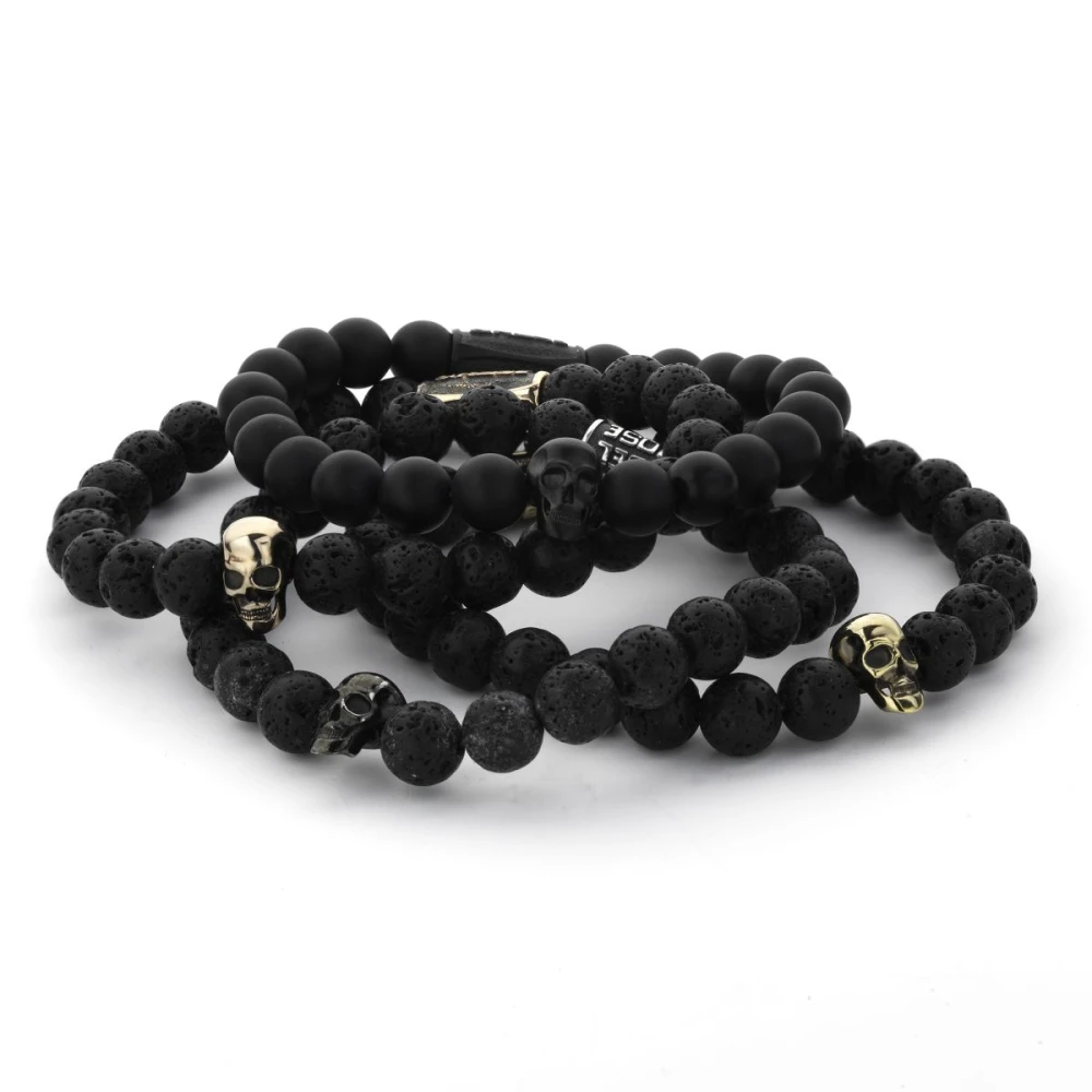 Skull Black Moon - 18 ct yellow gold ionplated M - po
