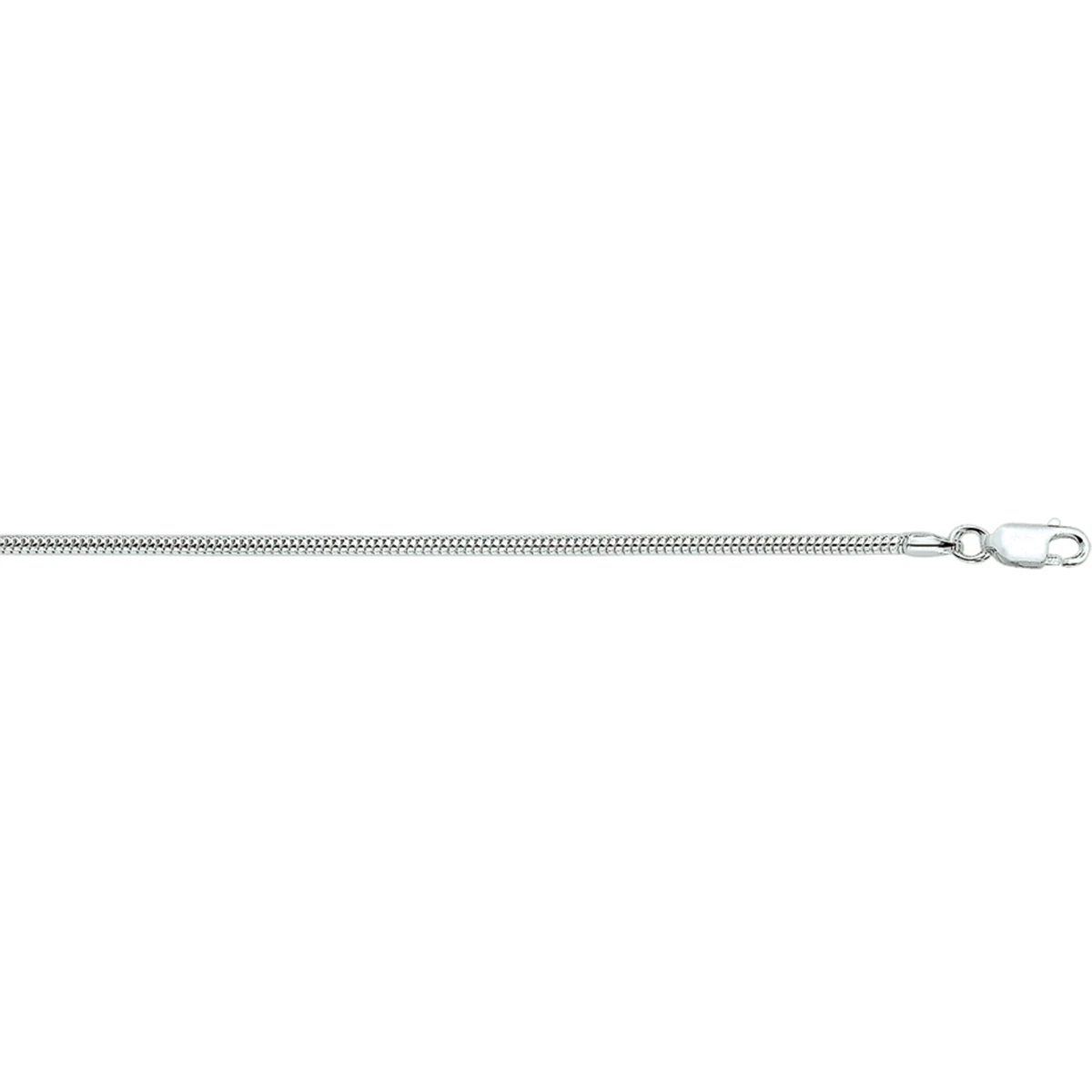 slang rond 2,0 mm zilver wit