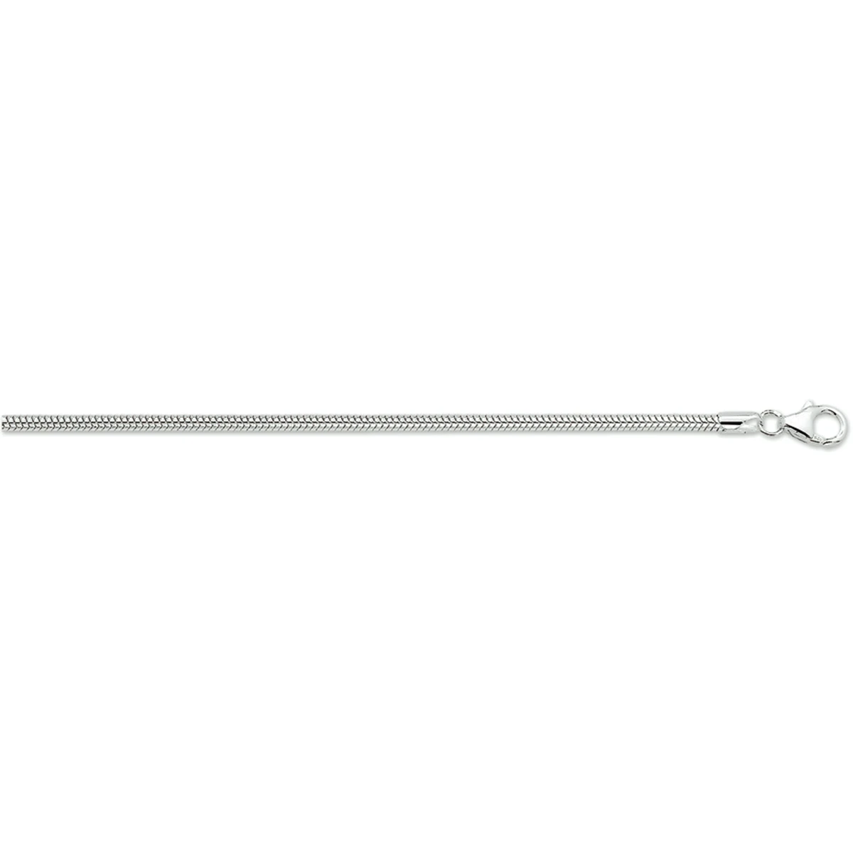 slang rond 2,4 mm zilver wit