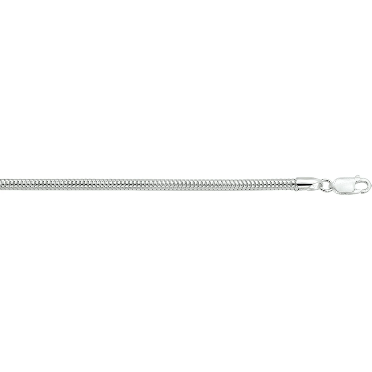slang rond 4,0 mm zilver wit