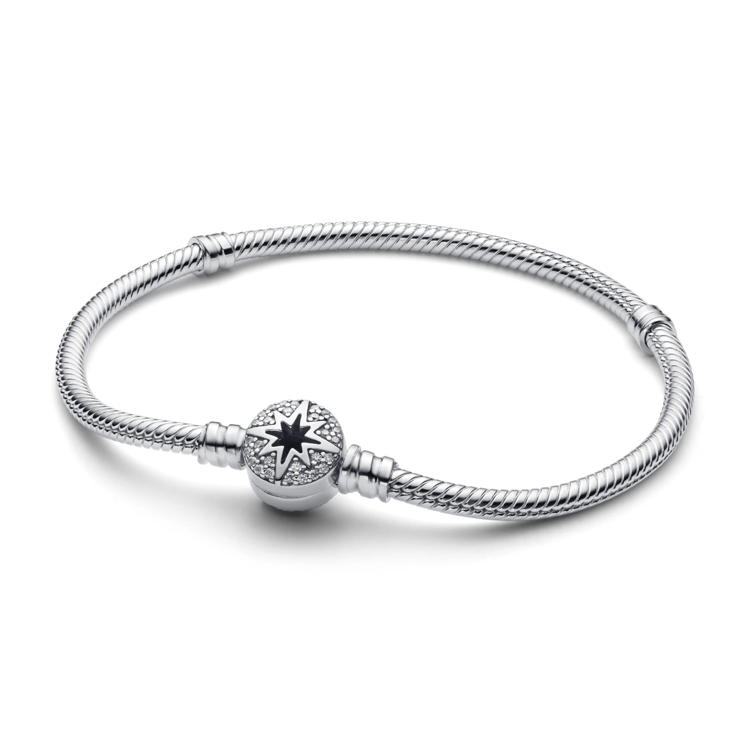 Slangenschakelarmband met sluiting met poolster