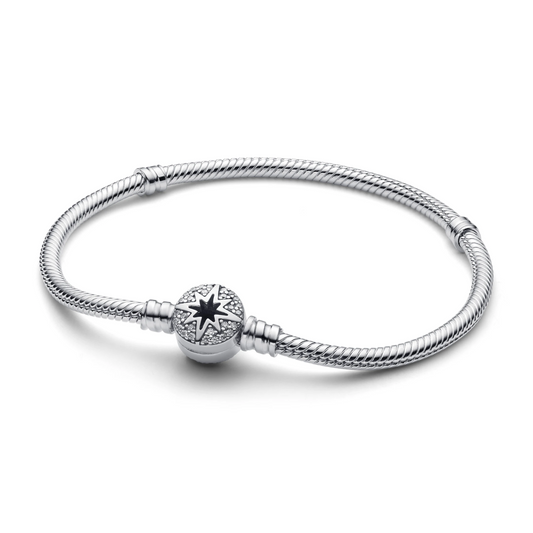 Slangenschakelarmband met sluiting met poolster