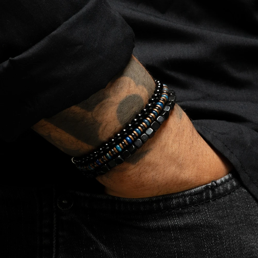 Slices - Mixed Blue - 4mm L