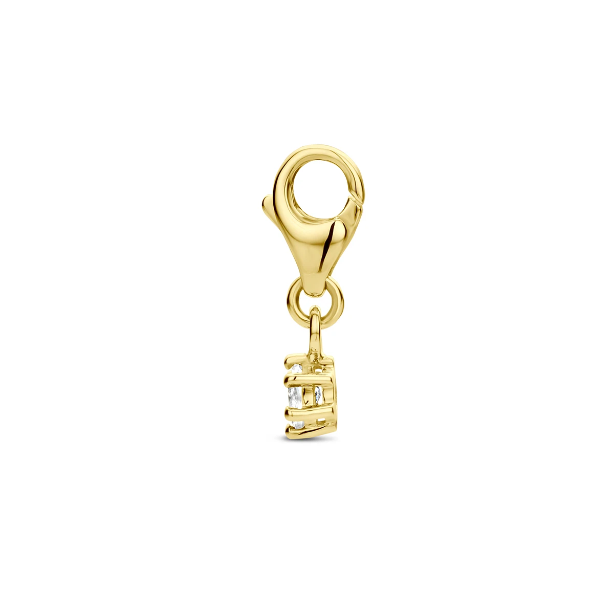 slotbedel met geboortesteen 14K geelgoud