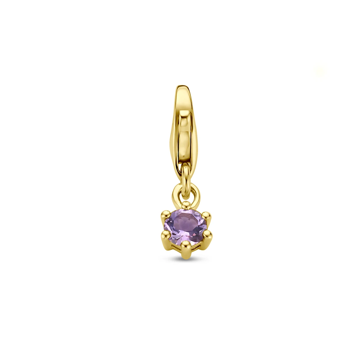 slotbedel met geboortesteen 14K geelgoud