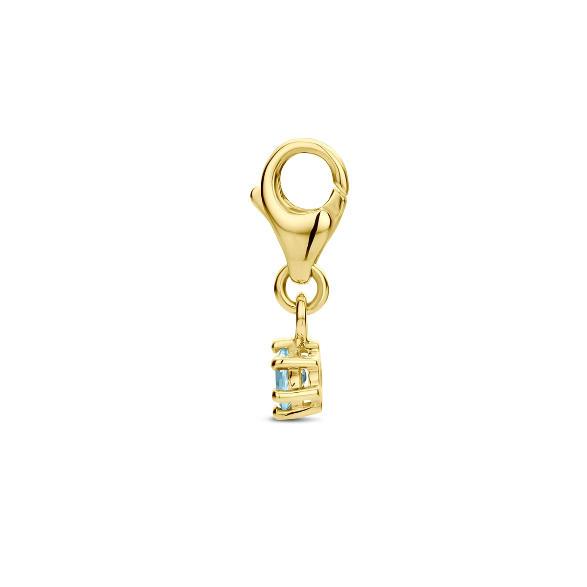 slotbedel met geboortesteen 14K geelgoud