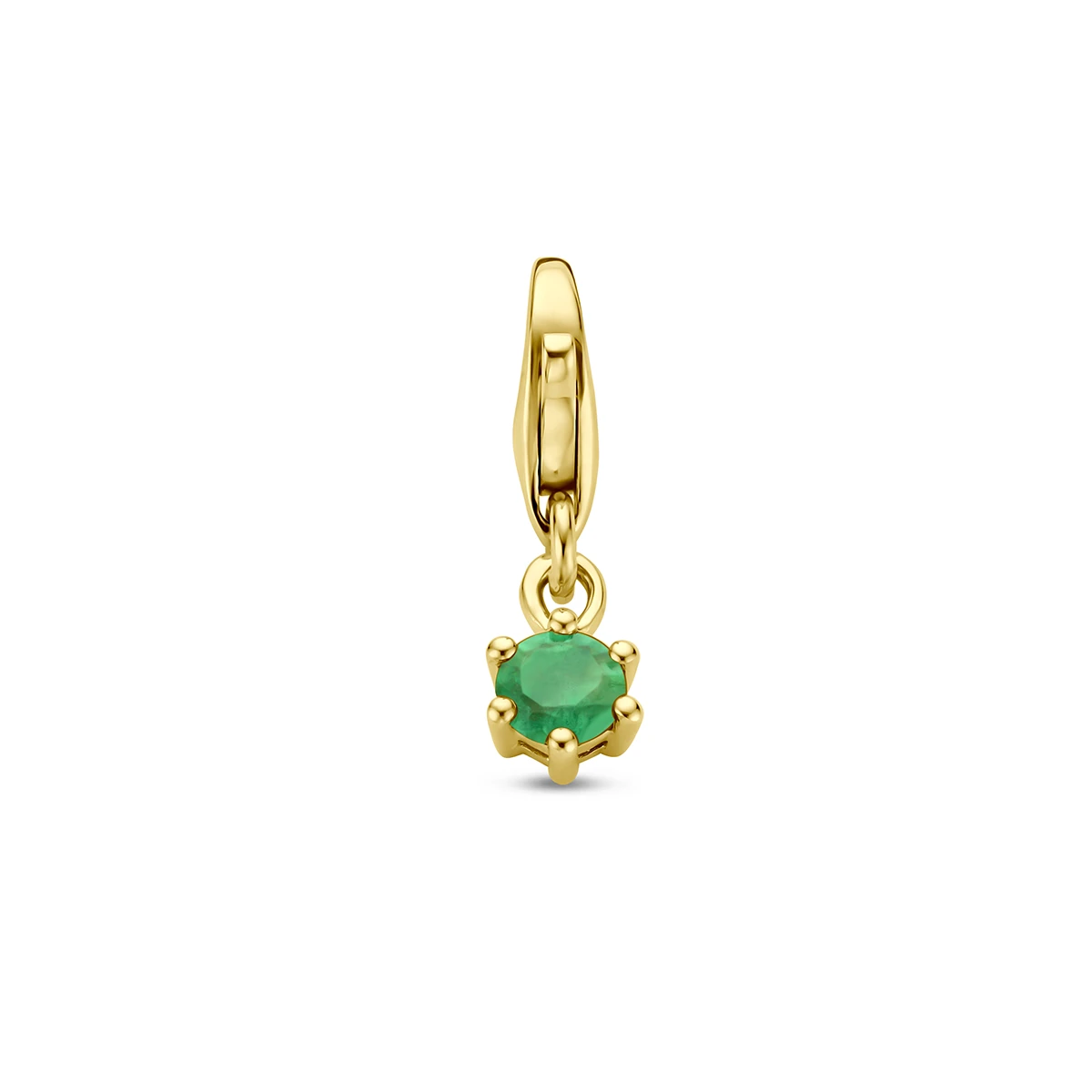 slotbedel met geboortesteen 14K geelgoud