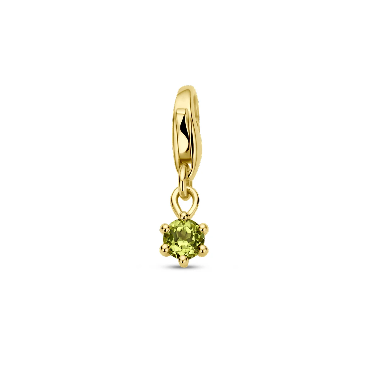 slotbedel met geboortesteen 14K geelgoud