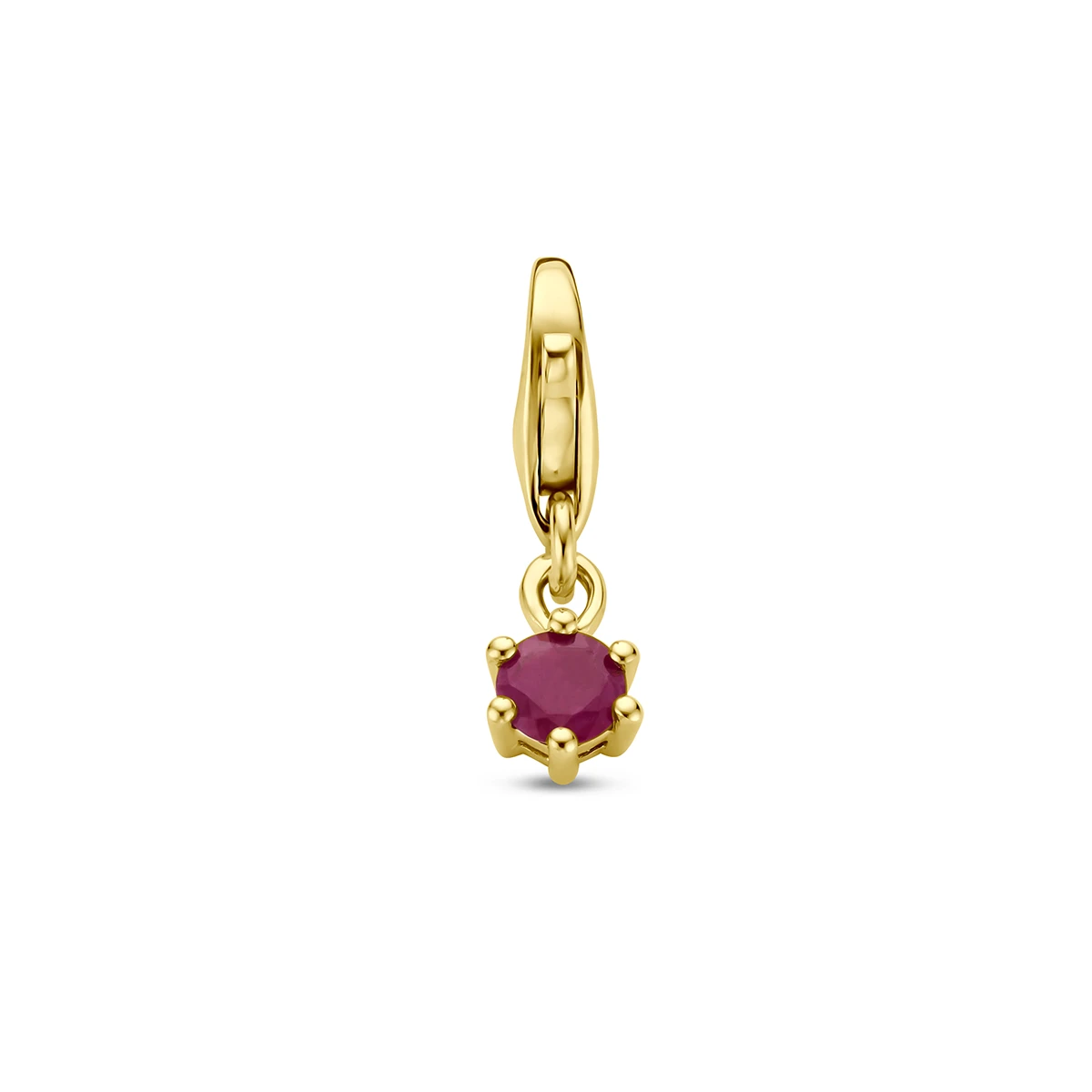 slotbedel met geboortesteen 14K geelgoud