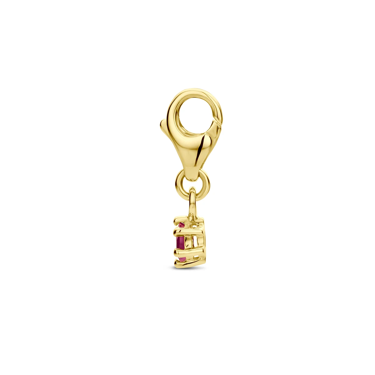 slotbedel met geboortesteen 14K geelgoud