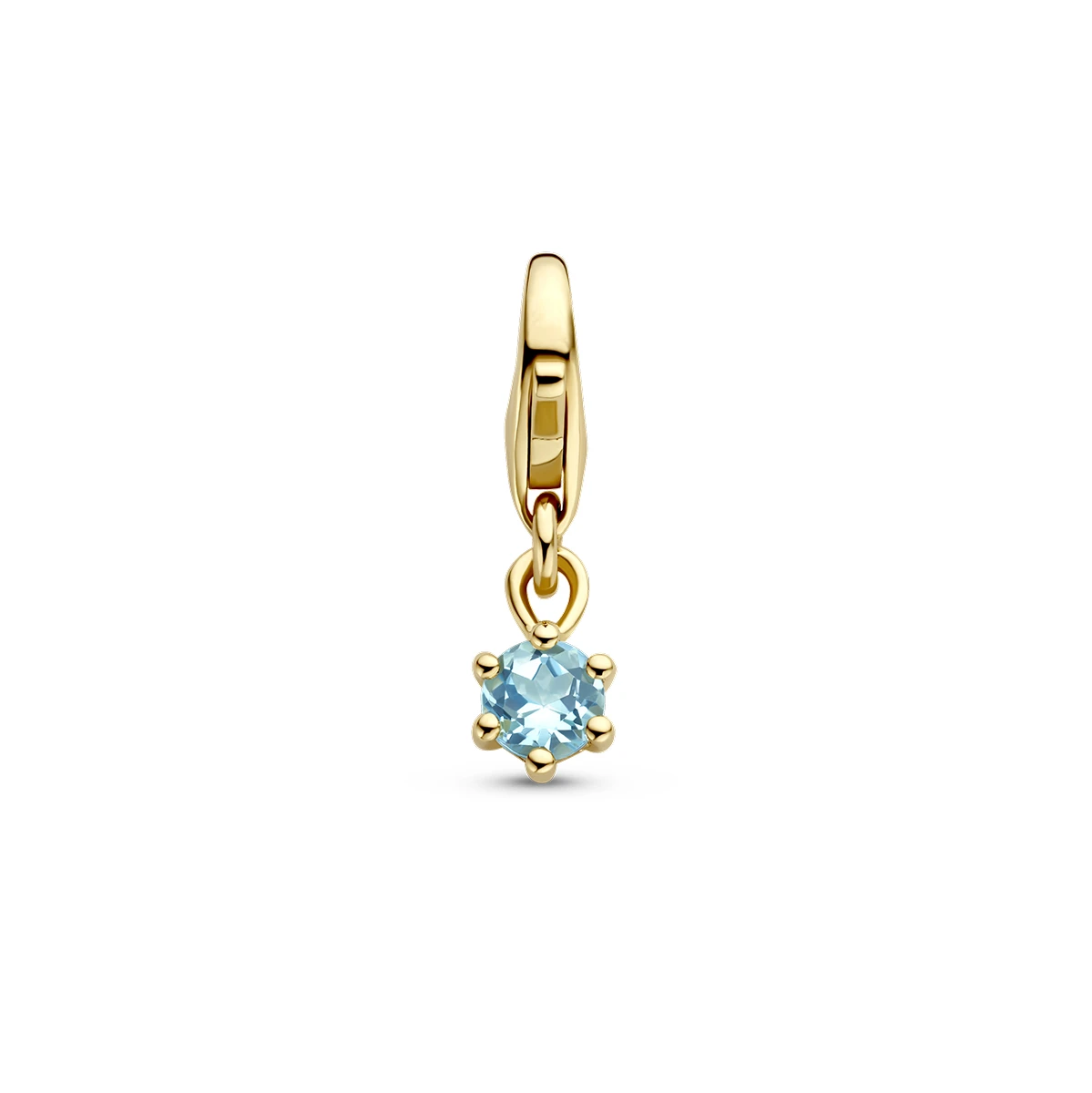 slotbedel met geboortesteen 14K geelgoud