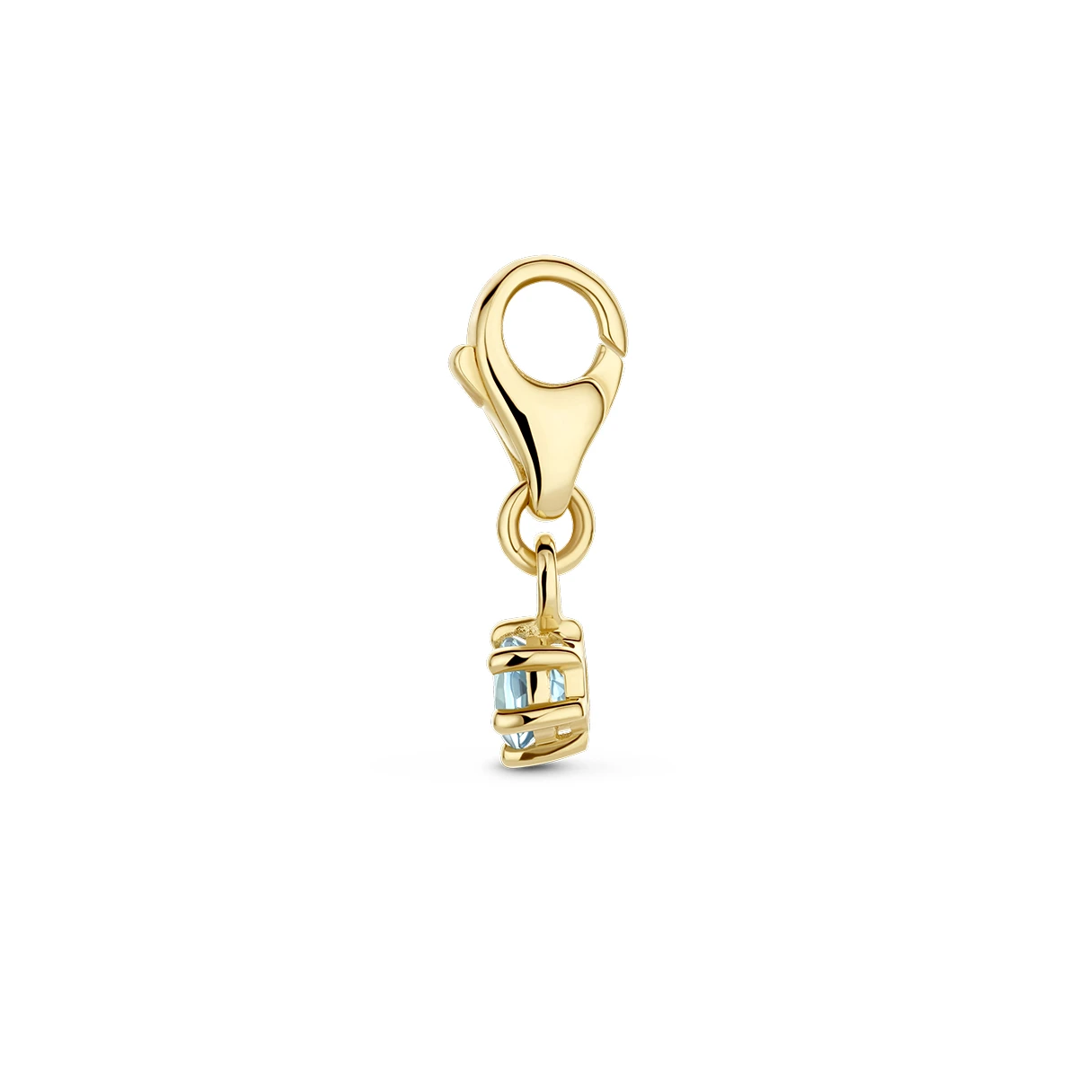 slotbedel met geboortesteen 14K geelgoud