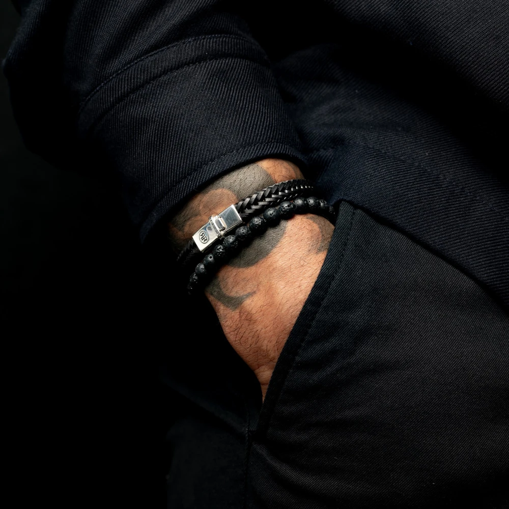 Small Braided Hermes Black L