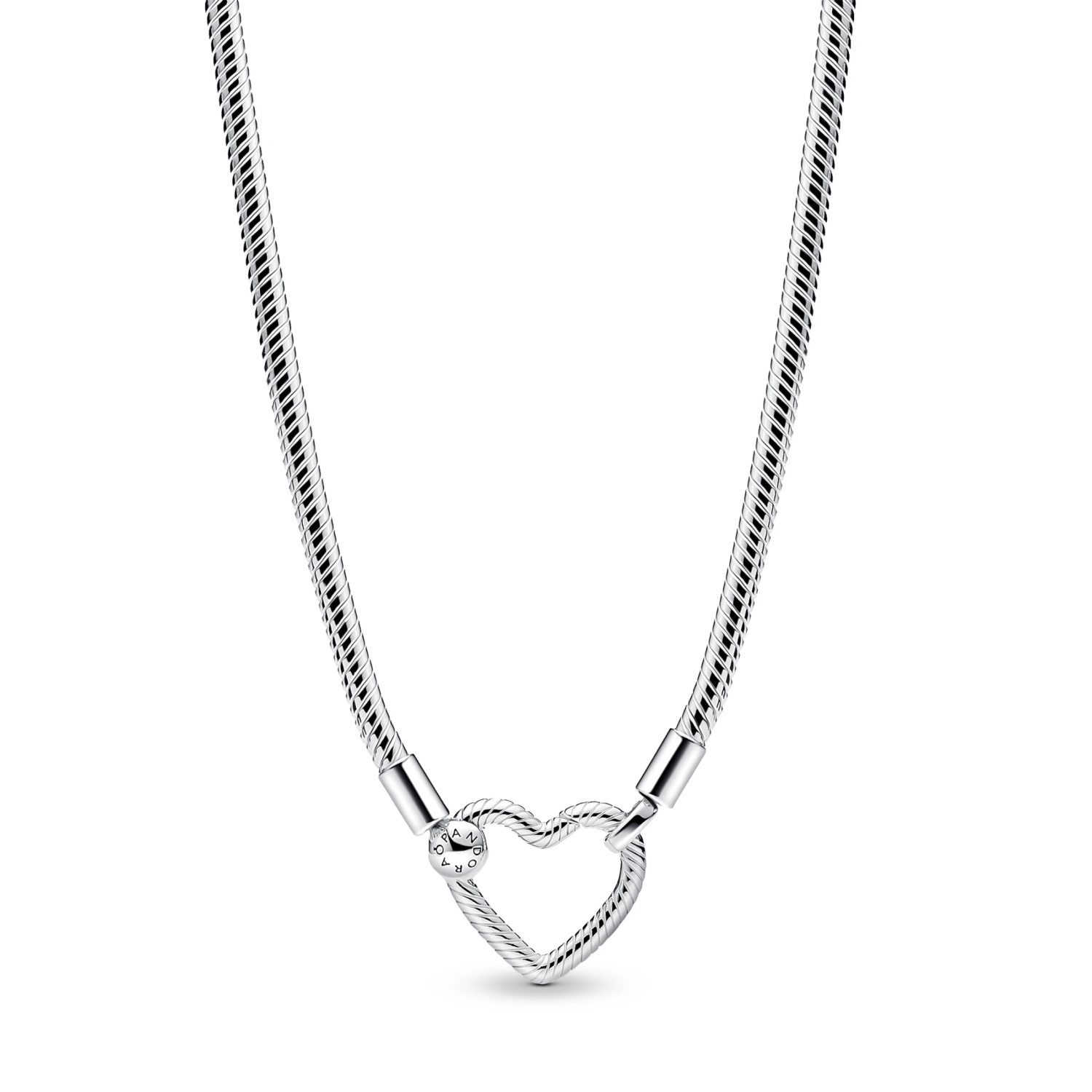 Snake Chain-halsketting met hartsluiting