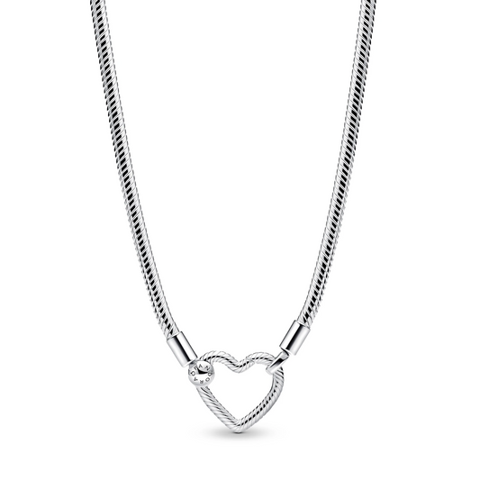 Snake Chain-halsketting met hartsluiting