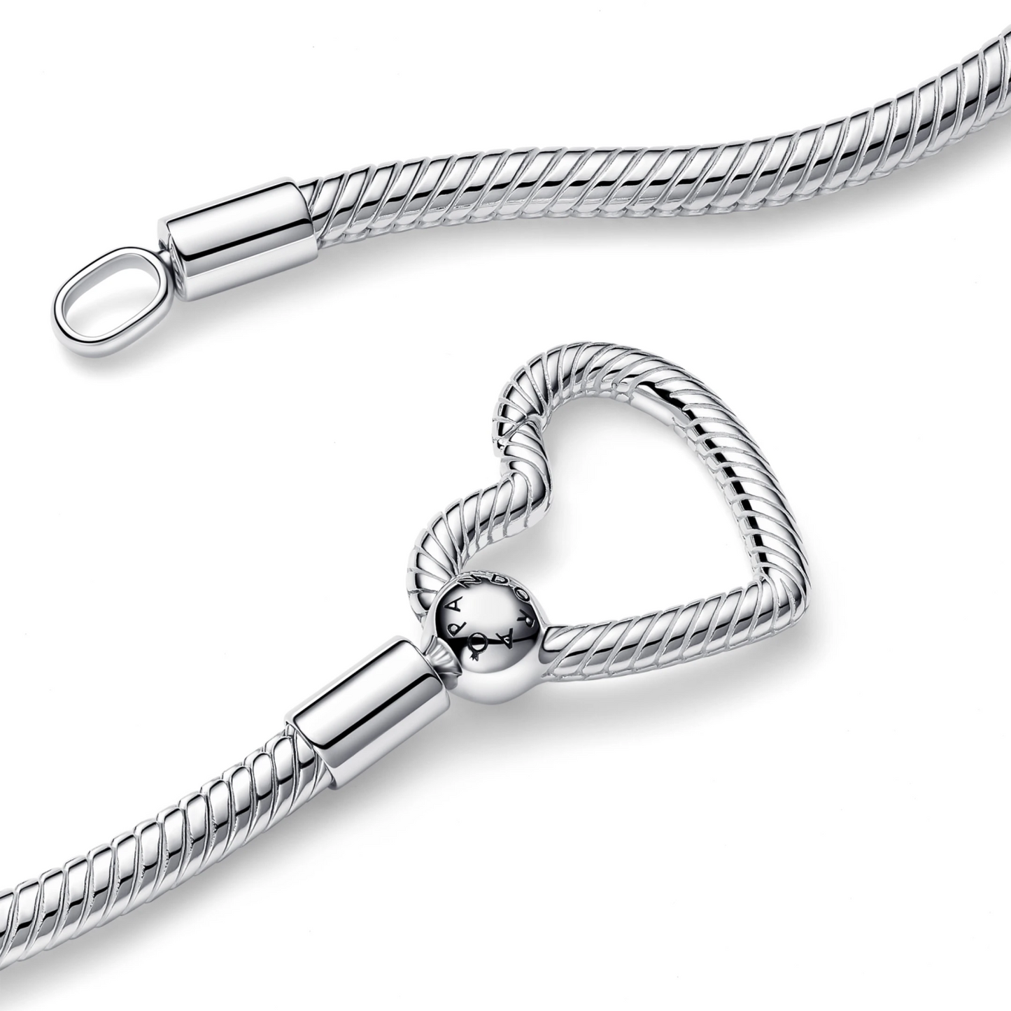 Snake Chain-halsketting met hartsluiting