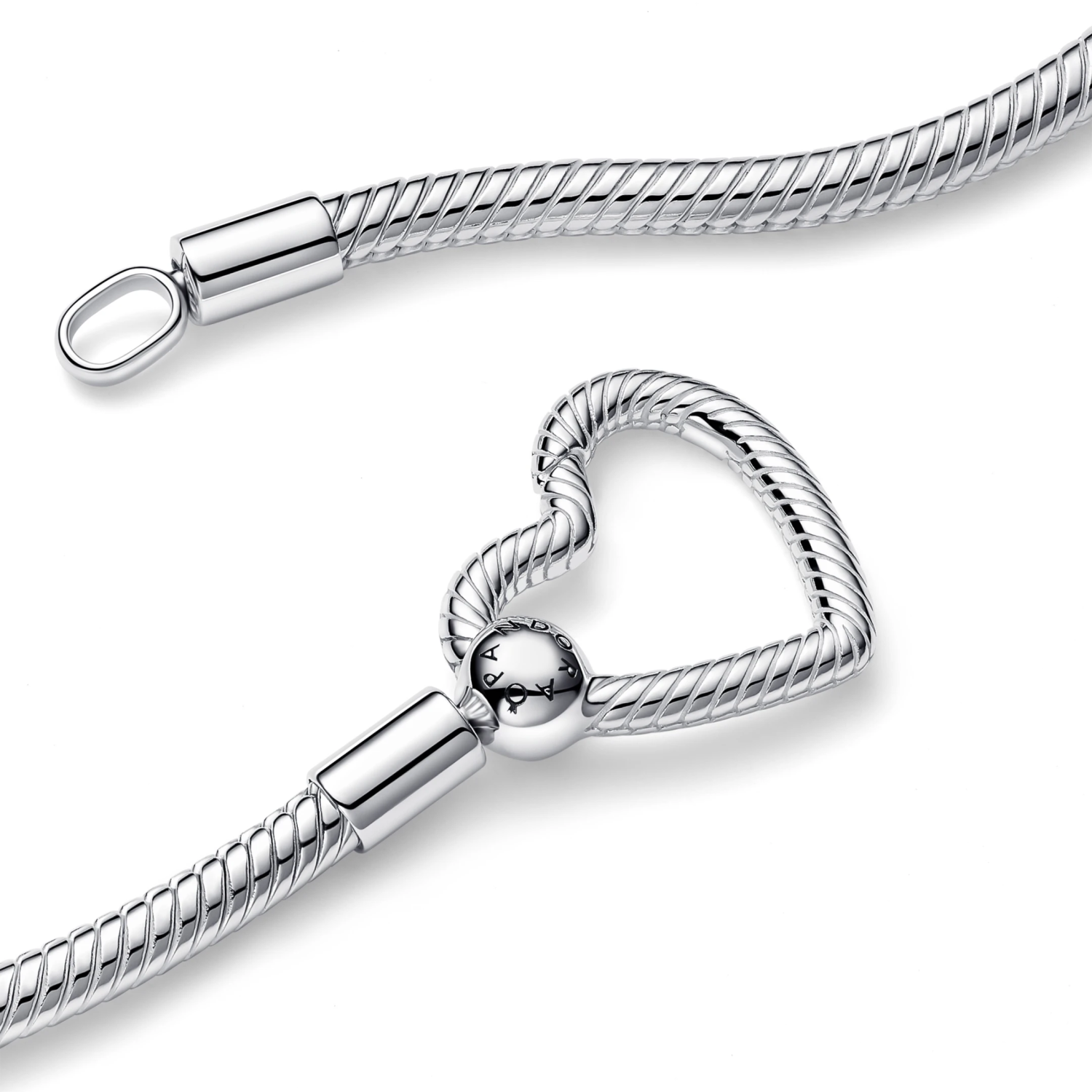 Snake Chain-halsketting met hartsluiting