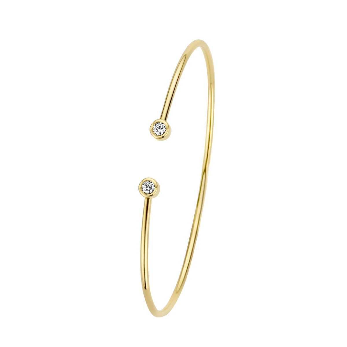 spangarmband diamant 0.19ct h si 14K geelgoud