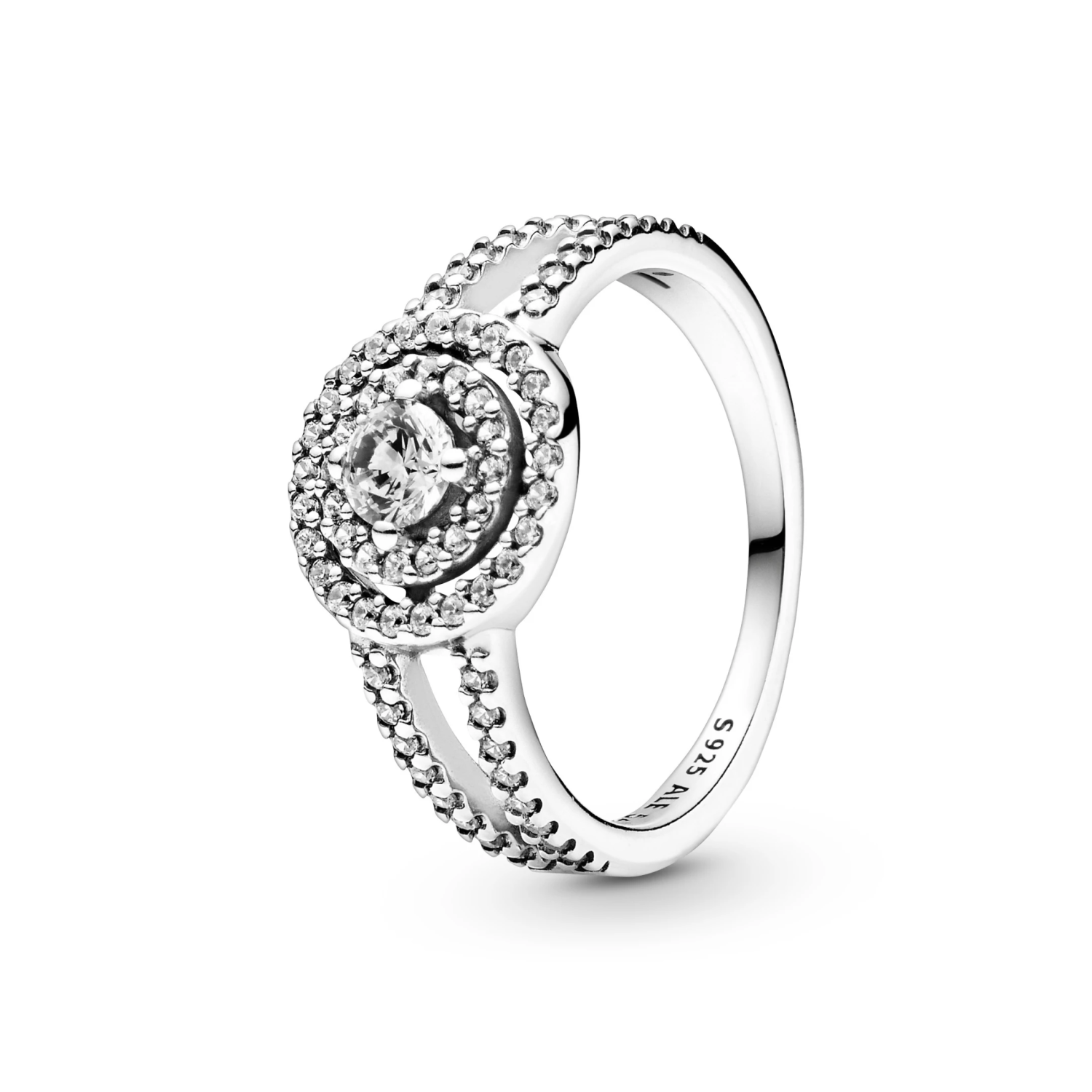 Sparkling Double Halo Ring