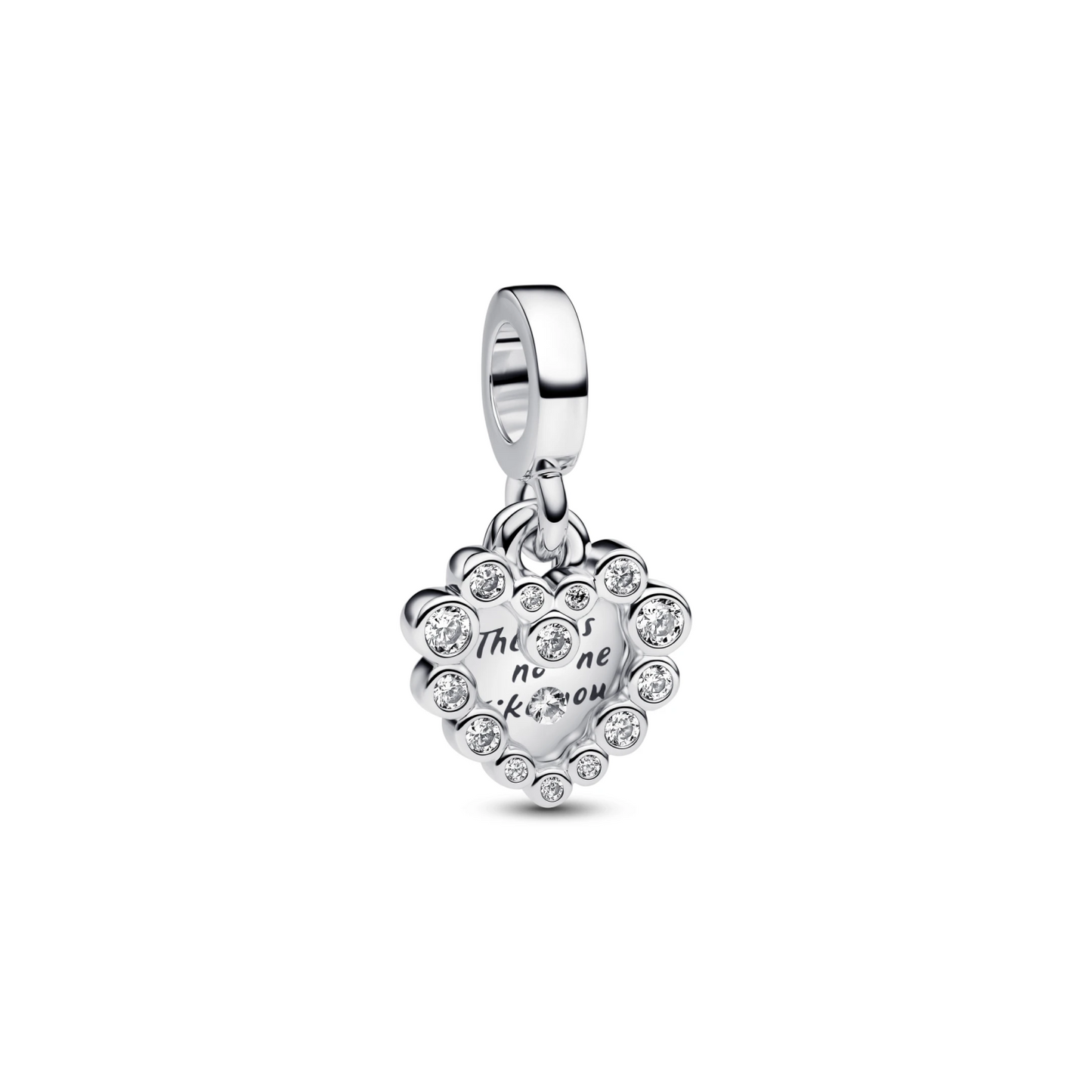 Sparkling Heart-dubbele hangende bedel