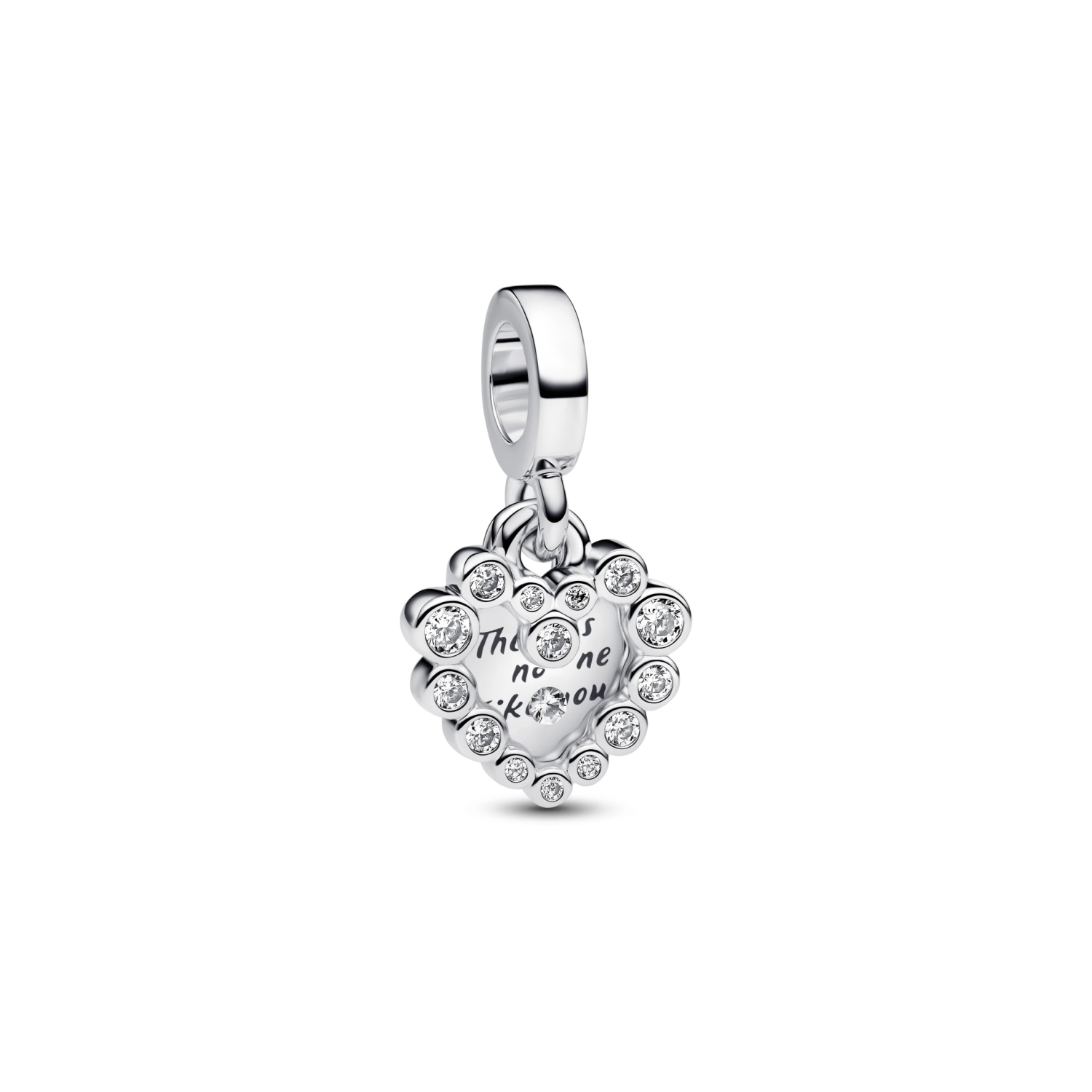 Sparkling Heart-dubbele hangende bedel