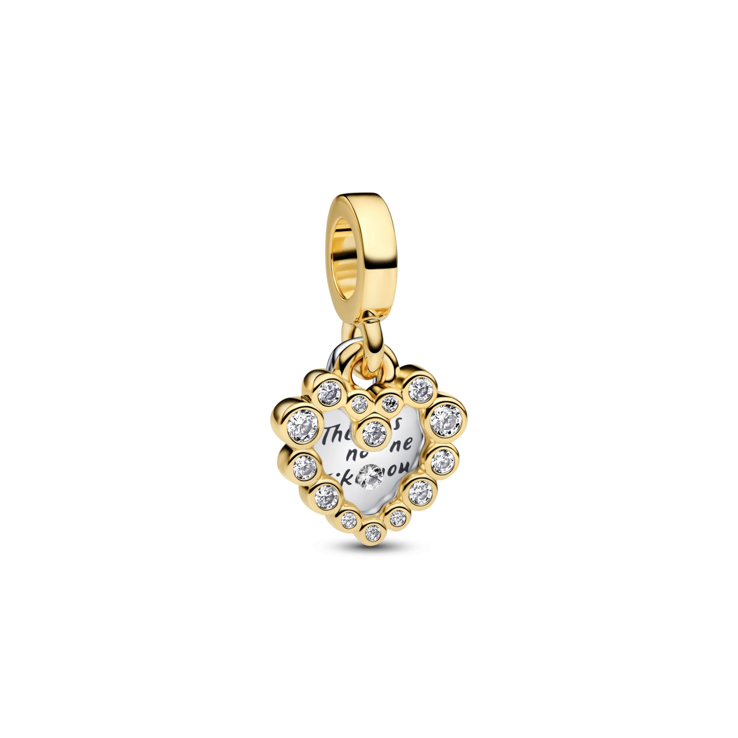 Sparkling Heart-dubbele hangende bedel