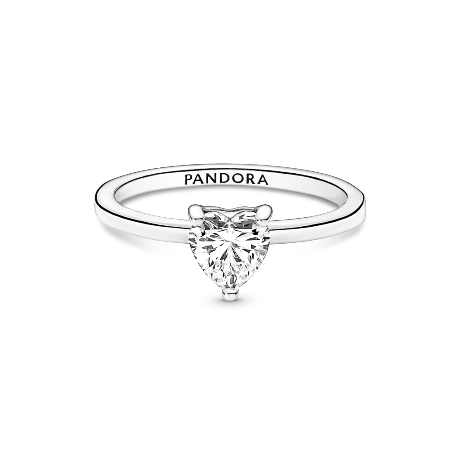 Sparkling Heart Solitaire Ring