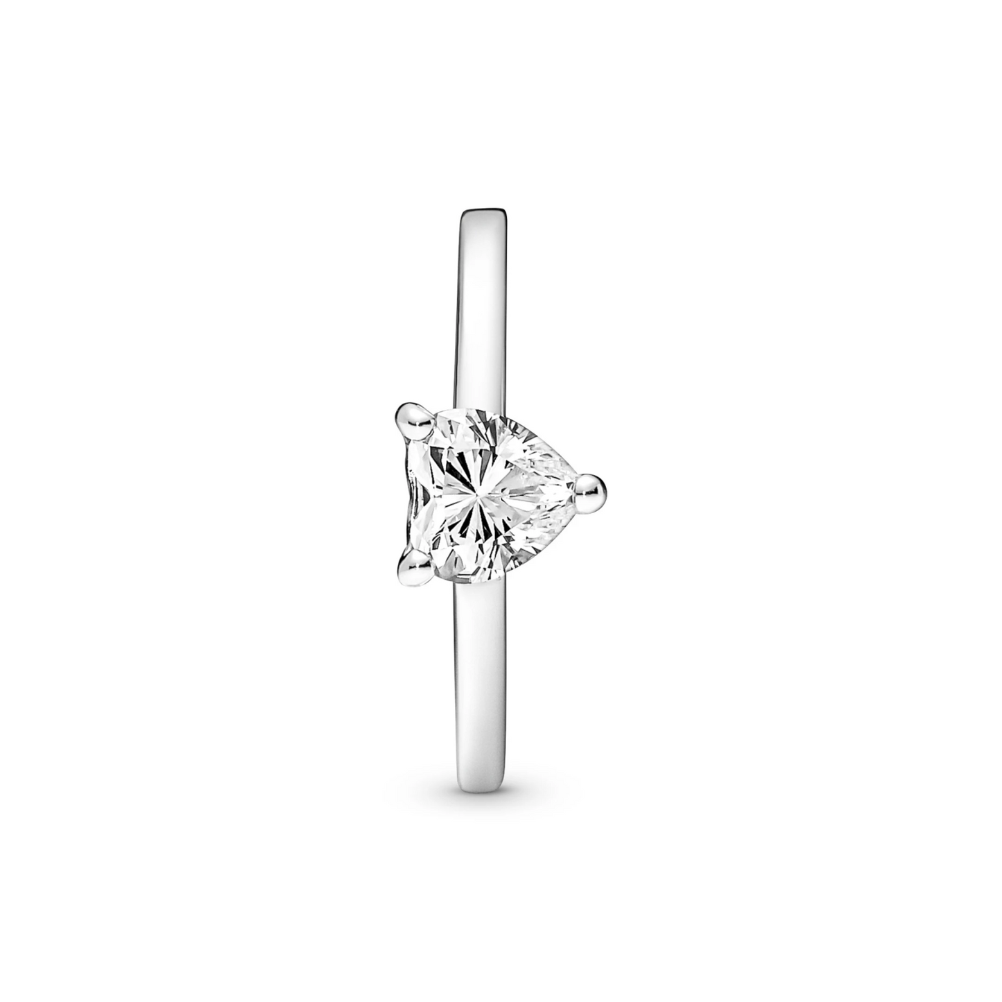 Sparkling Heart Solitaire Ring