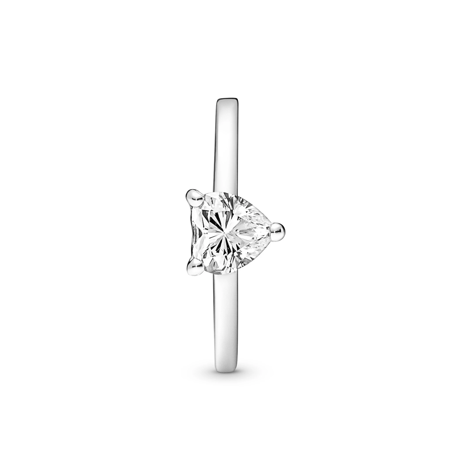 Sparkling Heart Solitaire Ring