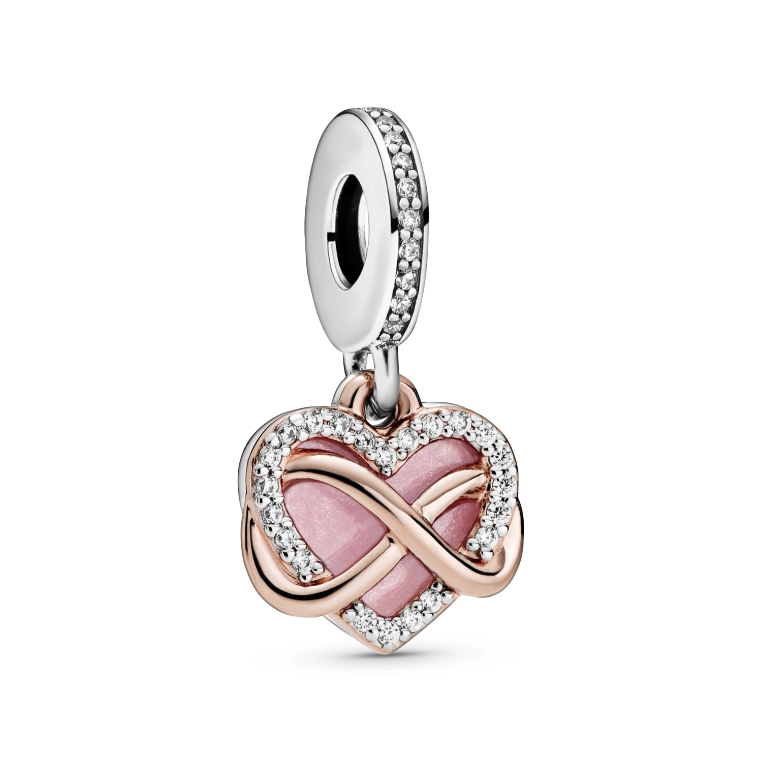 Sparkling Infinity Heart Hangende Bedel