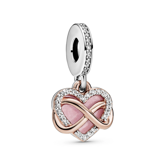 Sparkling Infinity Heart Hangende Bedel