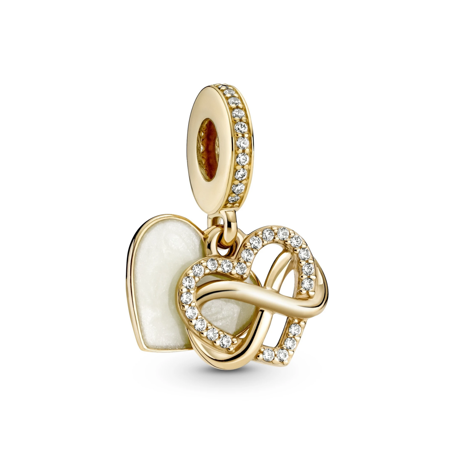Sparkling Infinity Heart Hangende Bedel