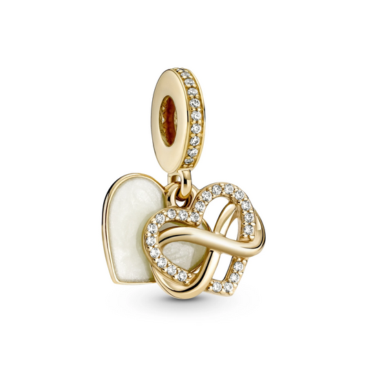 Sparkling Infinity Heart Hangende Bedel