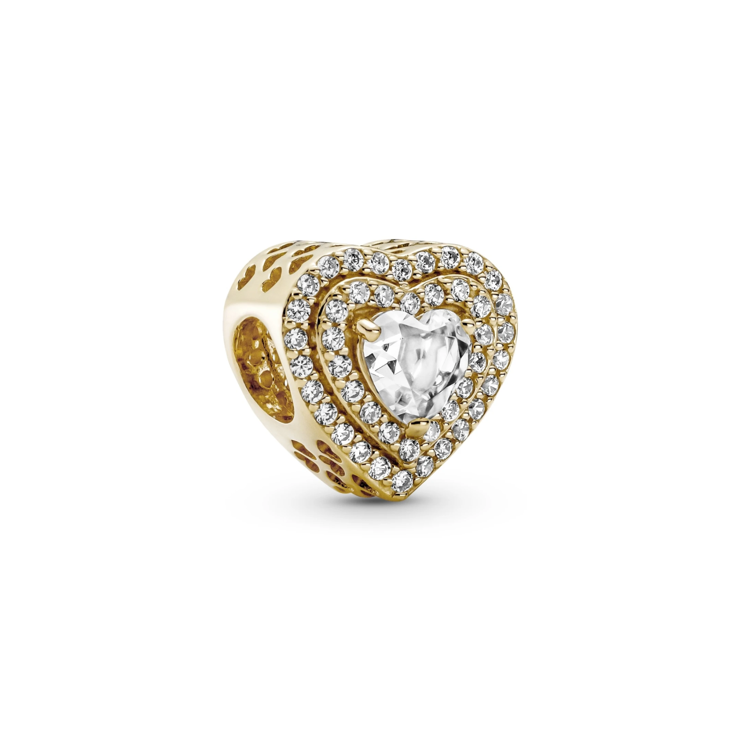 Sparkling Levelled Hearts Charm