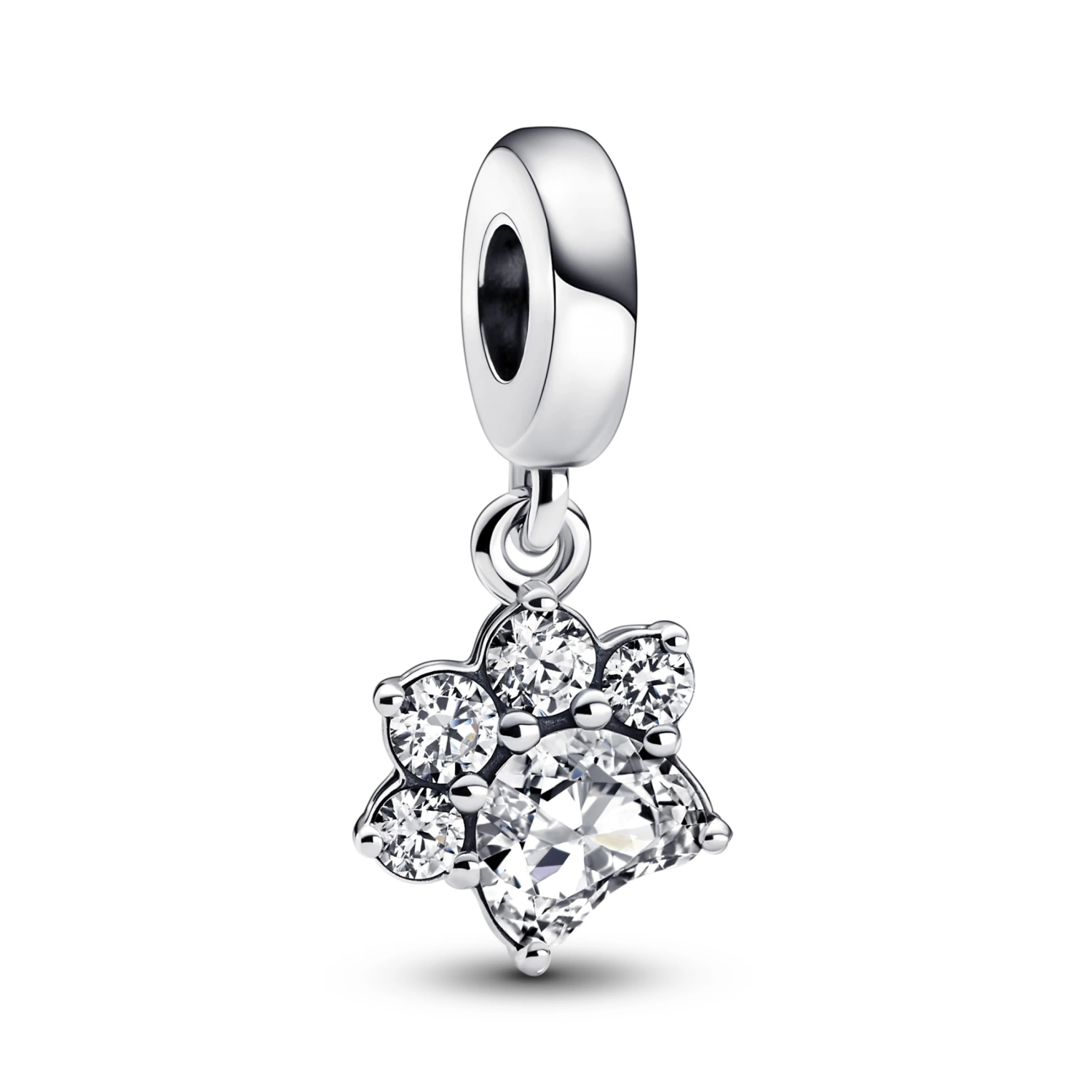 Sparkling Pet Paw Print Hangende Bedel