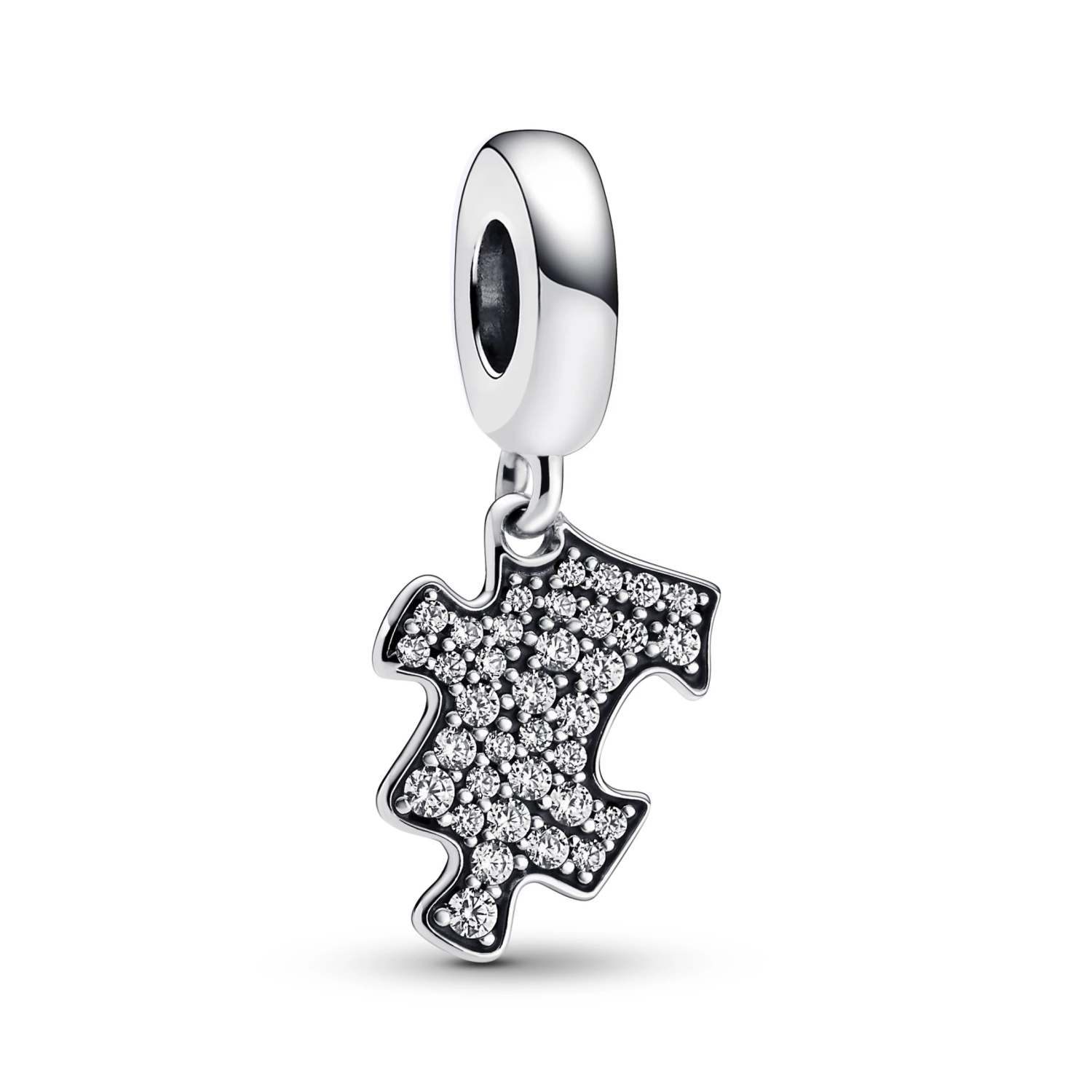 Sparkling Puzzle Piece Hangende Bedel