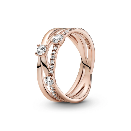 Sparkling Triple Band Ring