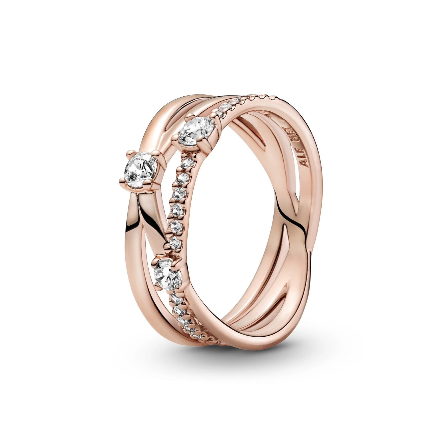 Sparkling Triple Band Ring