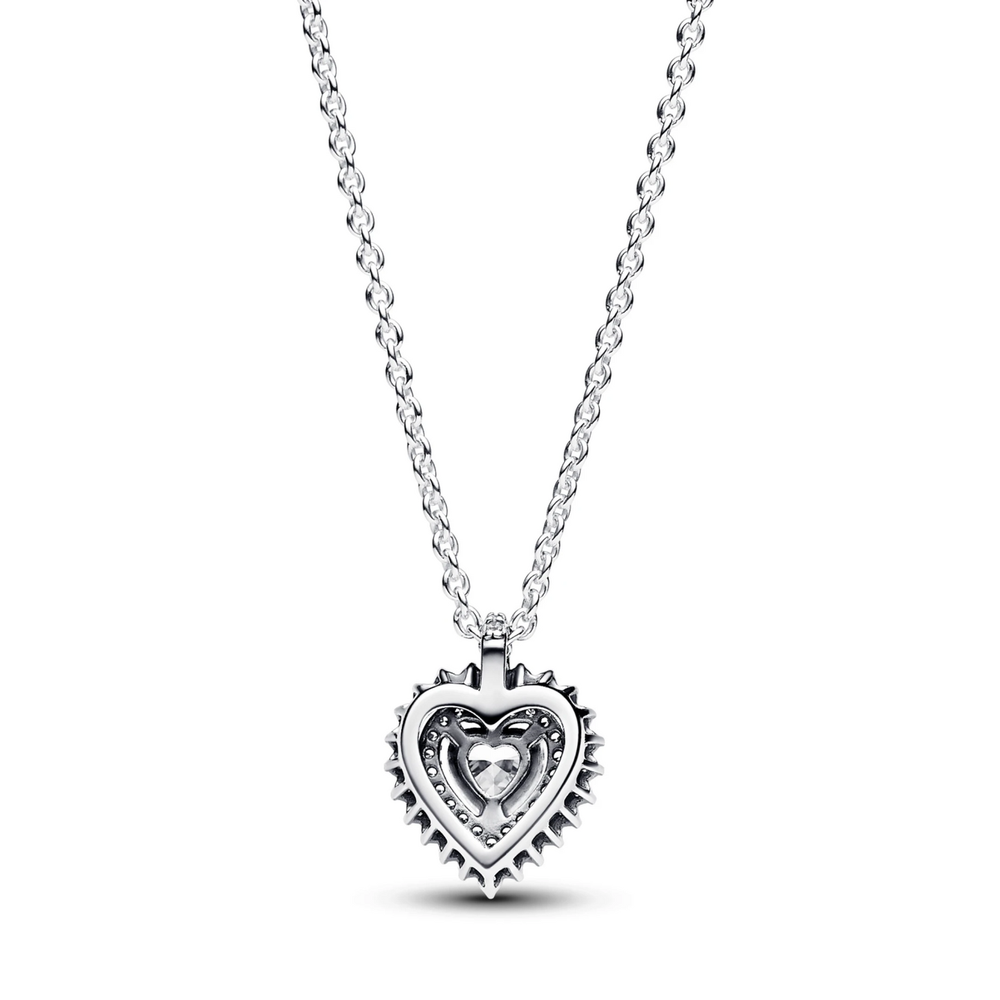 Sprankelend hart halo halsketting met hanger