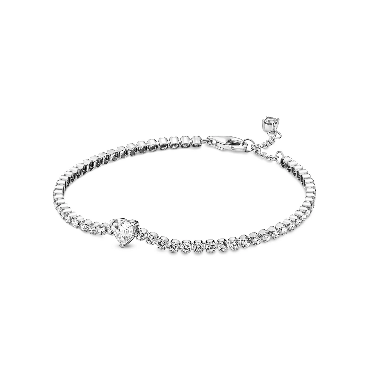 Sprankelend Hart Tennisarmband