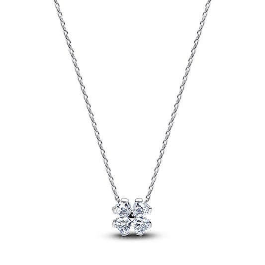 Sprankelend Klavertjevier Ketting met Hanger