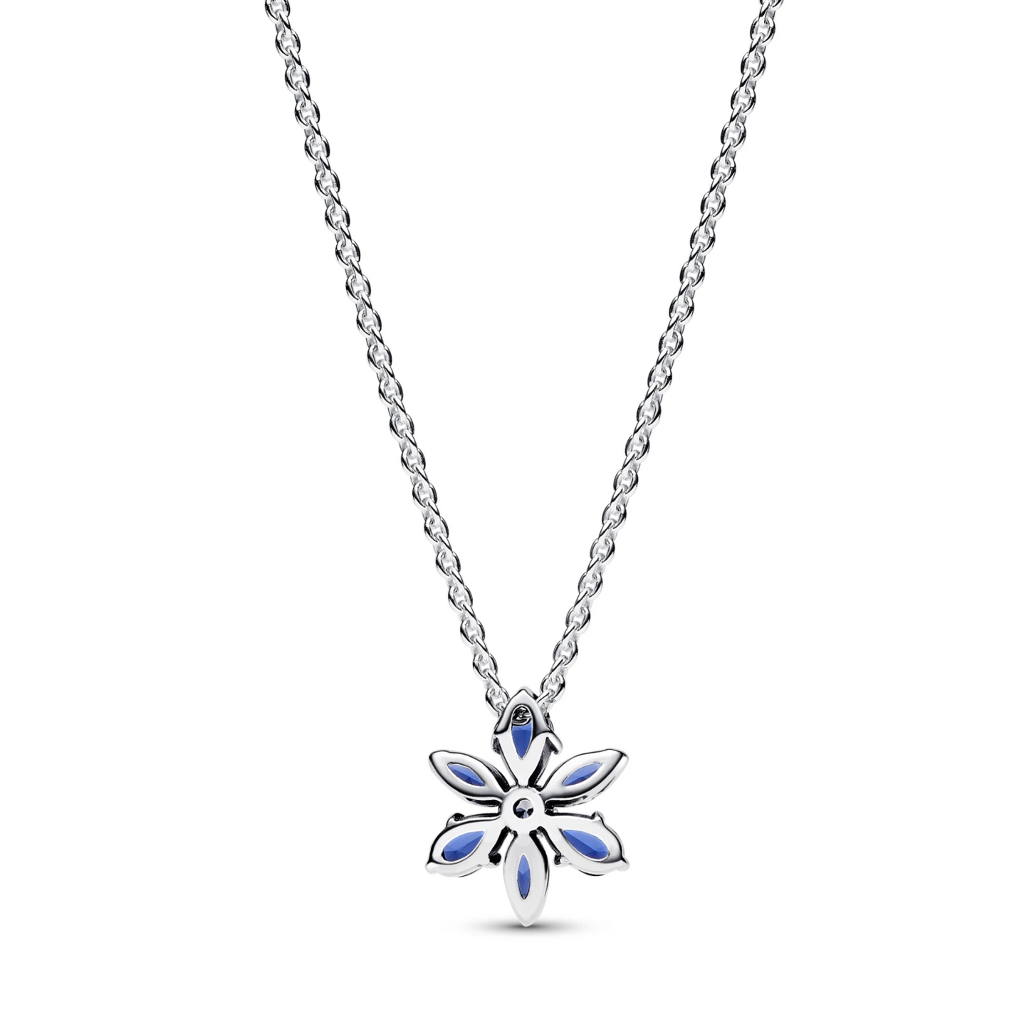 Sprankelende Blauwe Herbarium Cluster Ketting met Hanger