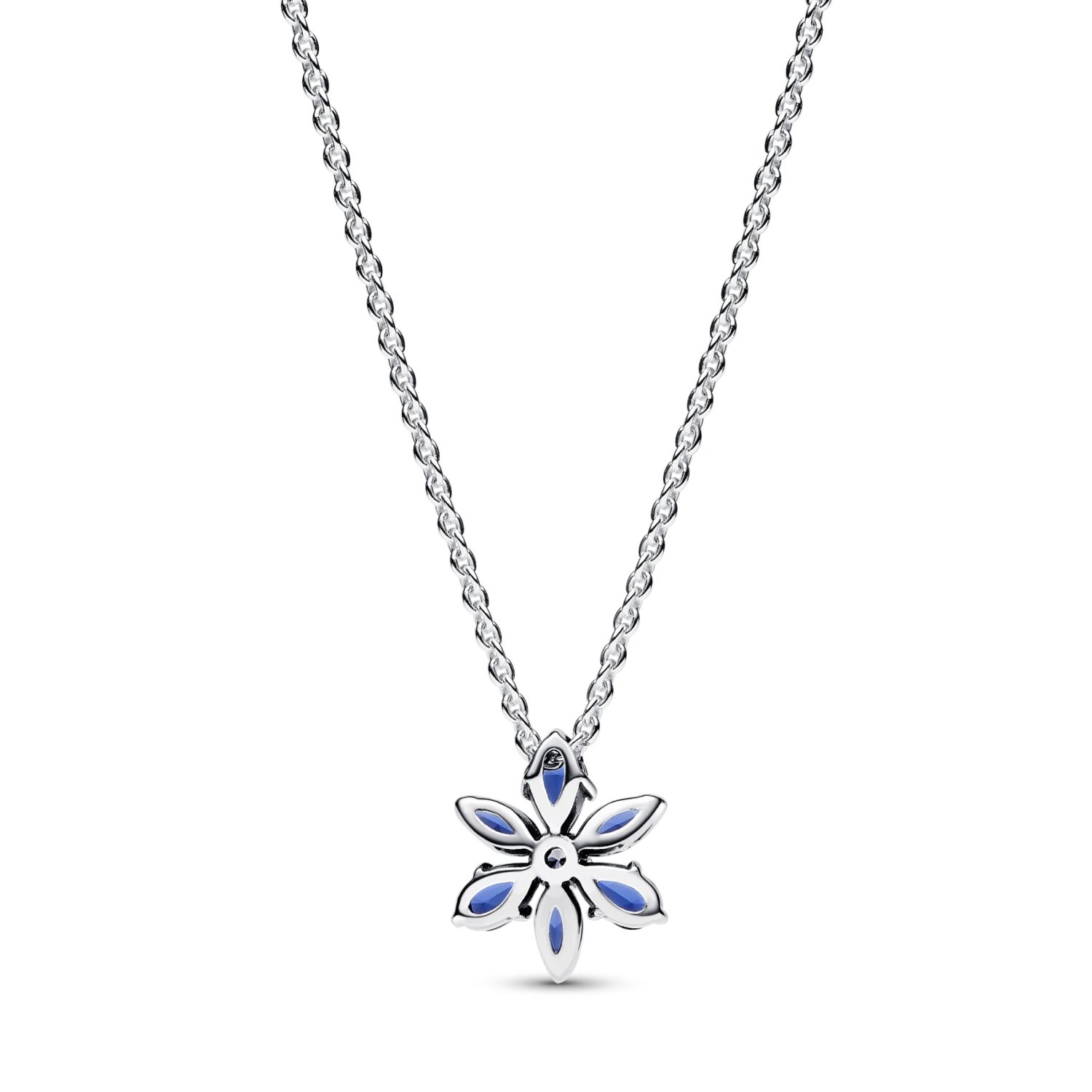 Sprankelende Blauwe Herbarium Cluster Ketting met Hanger