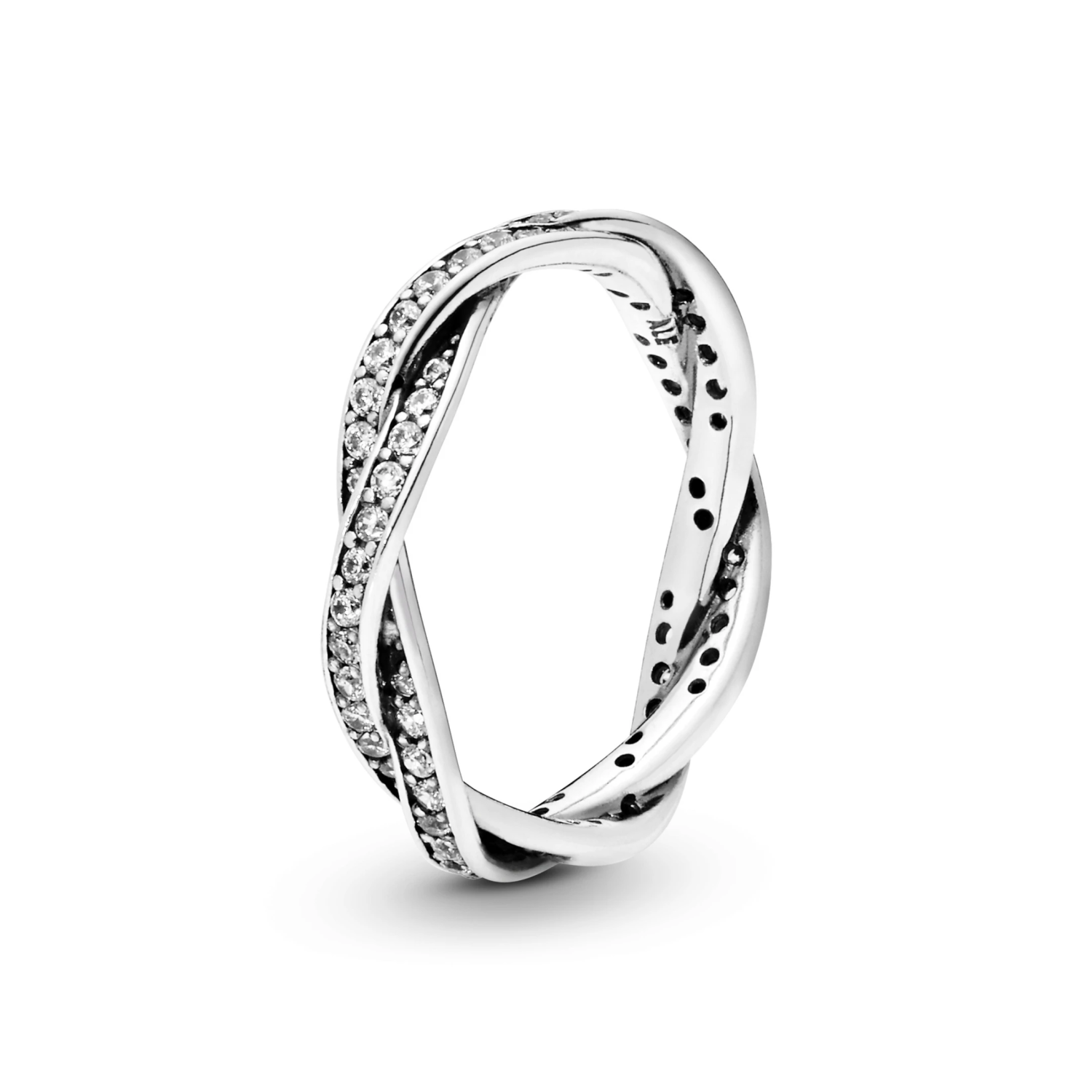 Sprankelende Gedraaide Lijnen Ring