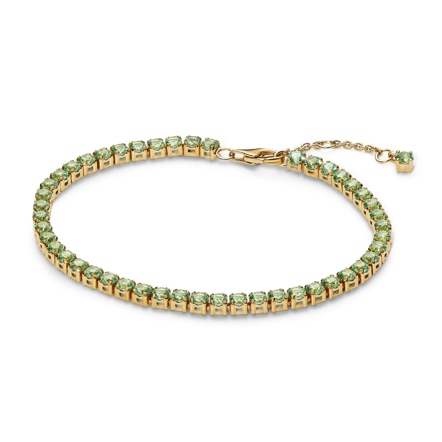 Sprankelende Groene Tennisarmband